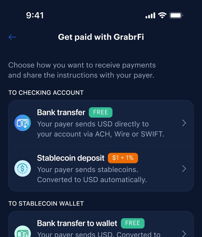 GrabrFi direct deposit