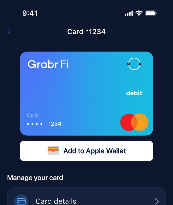 GrabrFi card