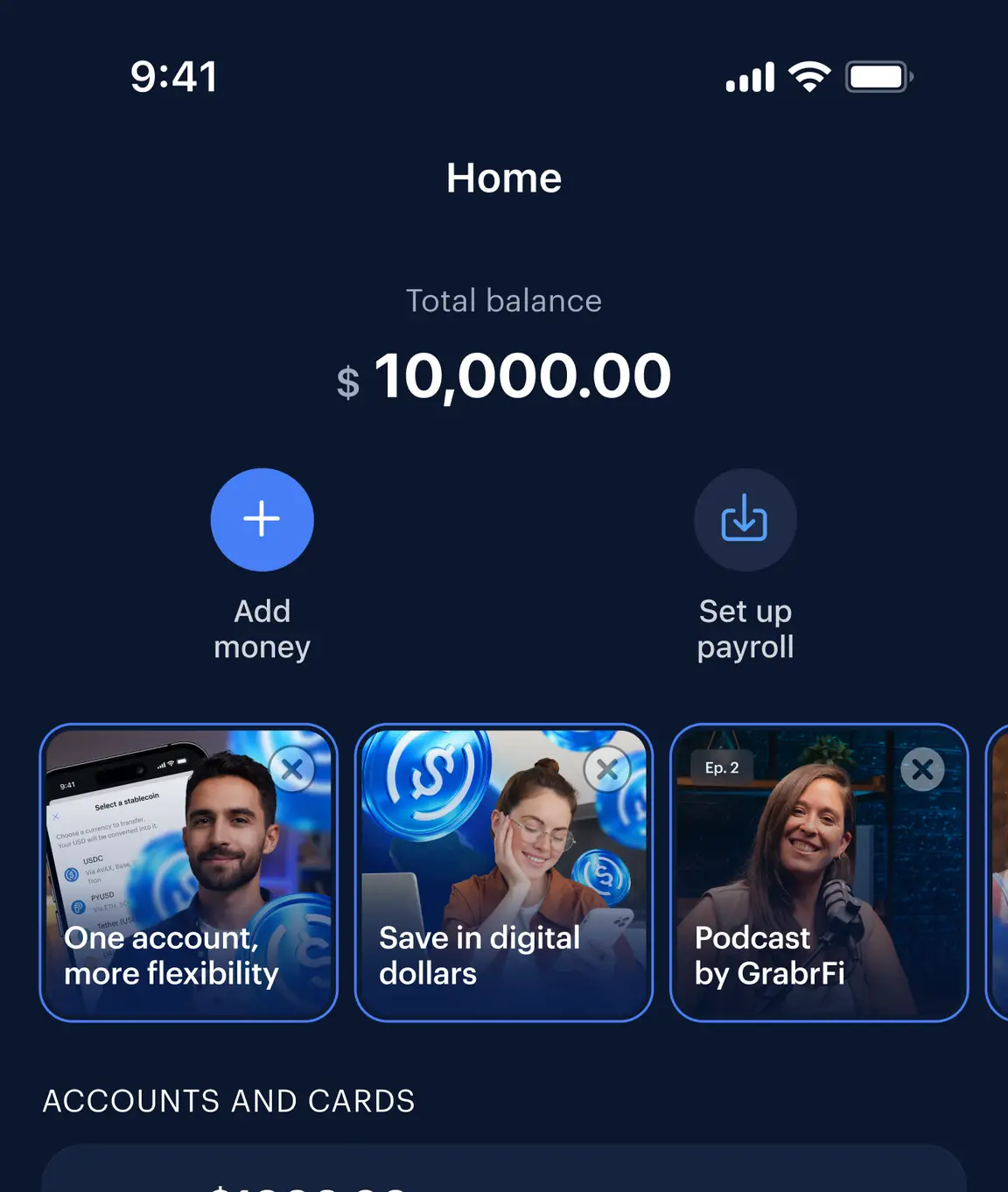 GrabrFi Dashboard