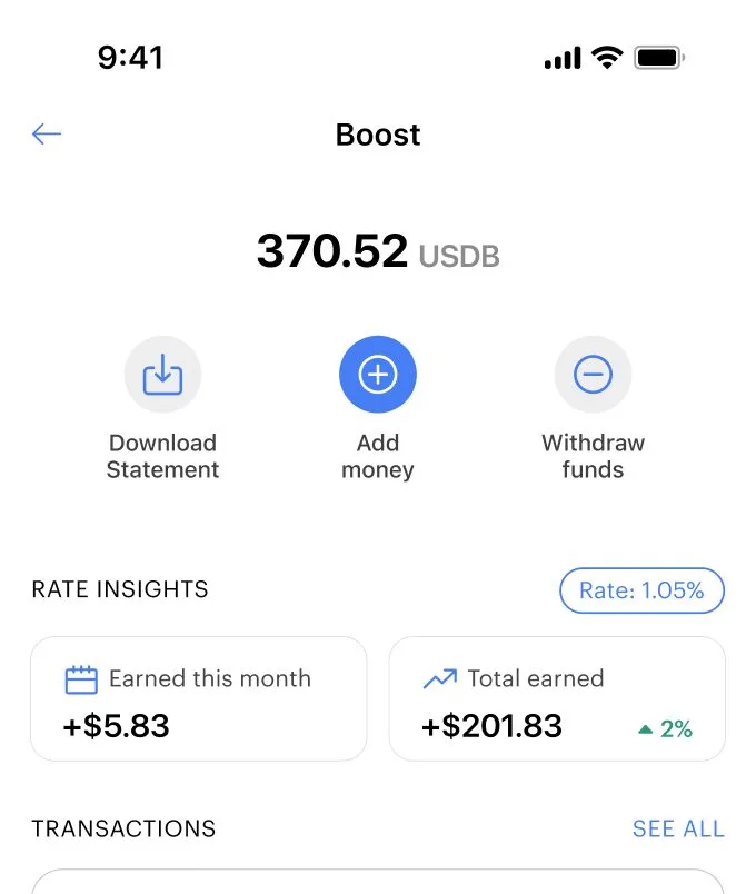 Save in dollars