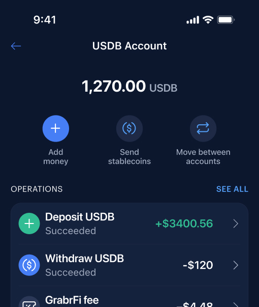 GrabrFi stablecoin wallet